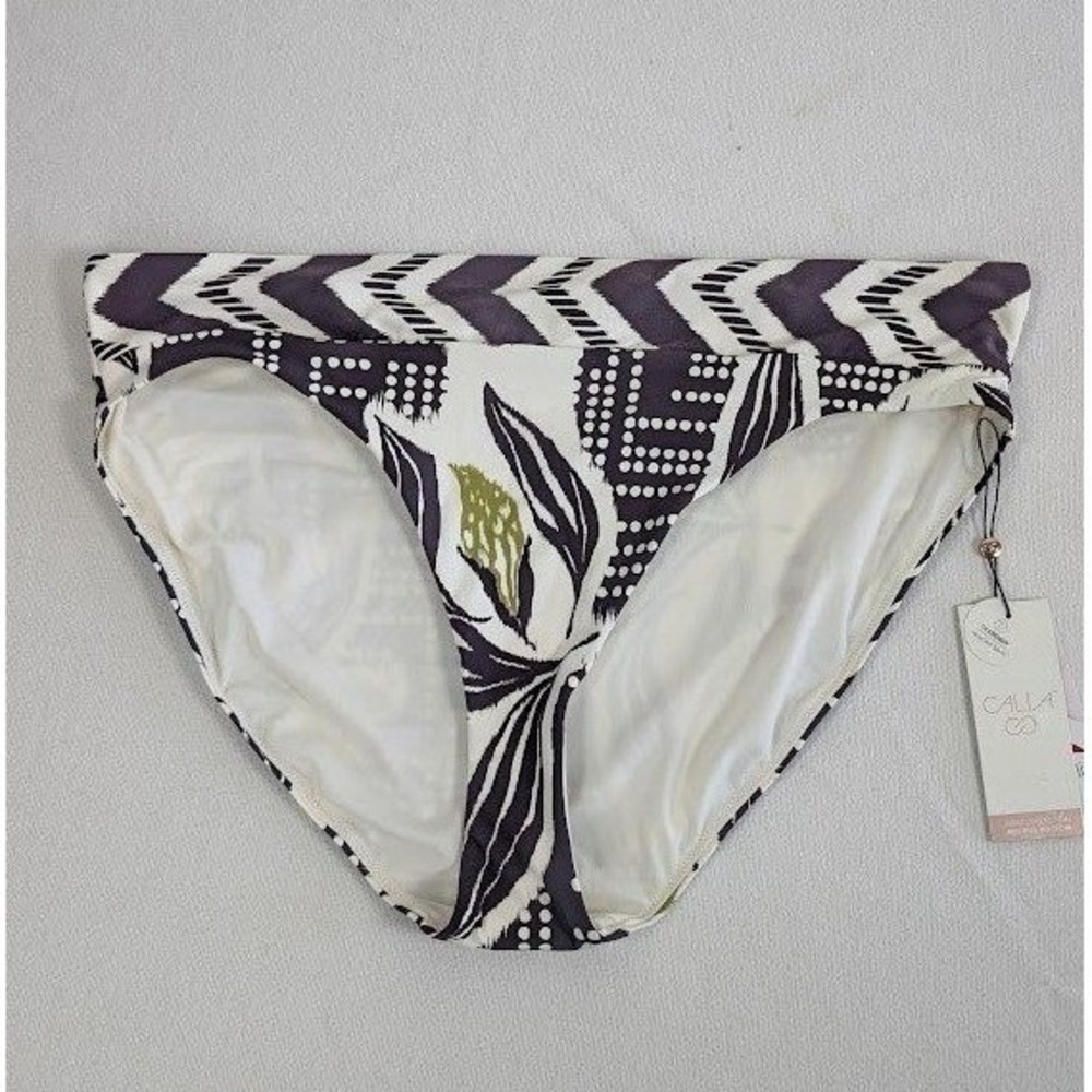 Calia Bikini Swim Bottom Womens Size XXL Mid Rise UPF Vacation Resort Floral New